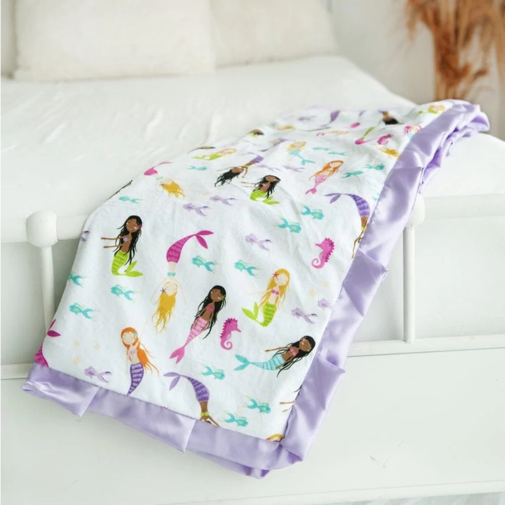 Minky couture Mermaid splash Blanket